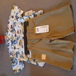 I have little boys 365 Kids shirt size 6 and a nice pair of Lee Dungarees size 5